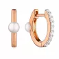 Preview: Ohrringe Perle weiß rund 4-4.5 mm, Zirkonia Roségold plattiert Preview: Ohrringe Perle weiß rund 4-4.5 mm, Zirkonia Roségold plattiert
